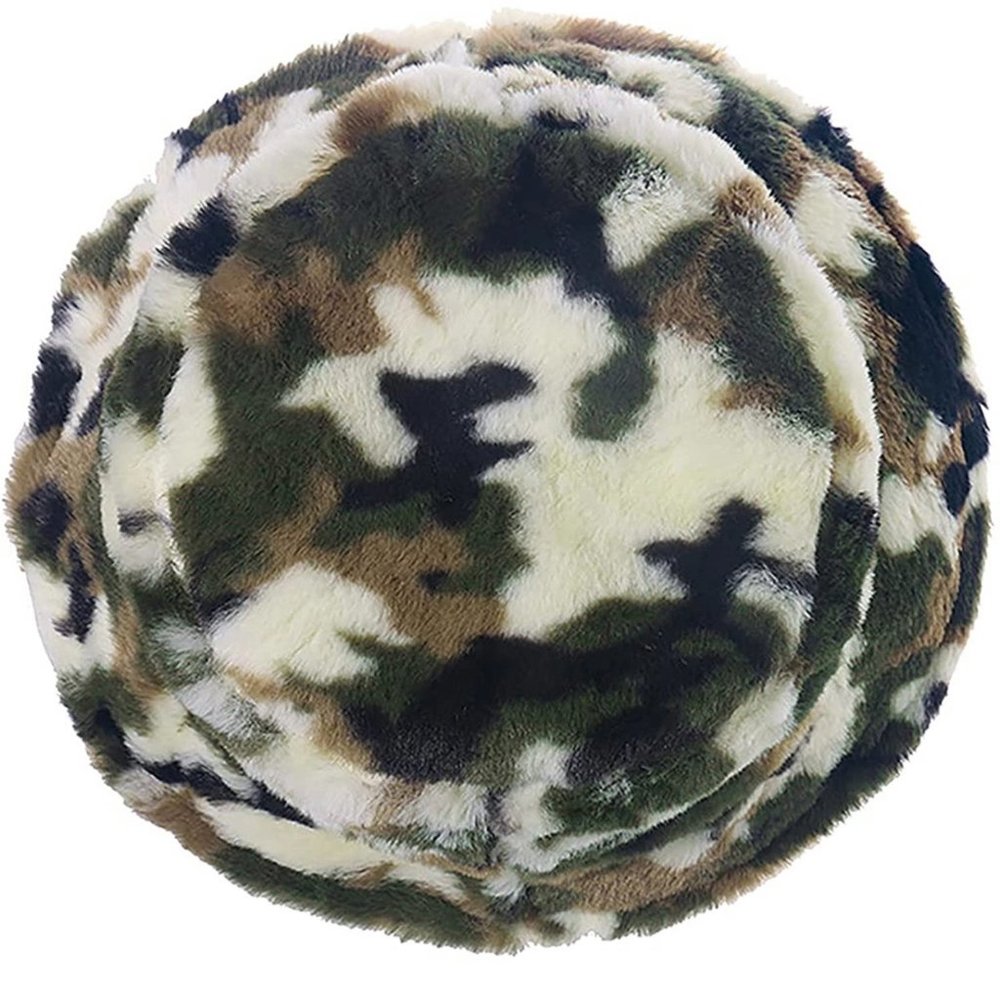 [New] Women's camo fur bucket hat - Picture 10 of 11
